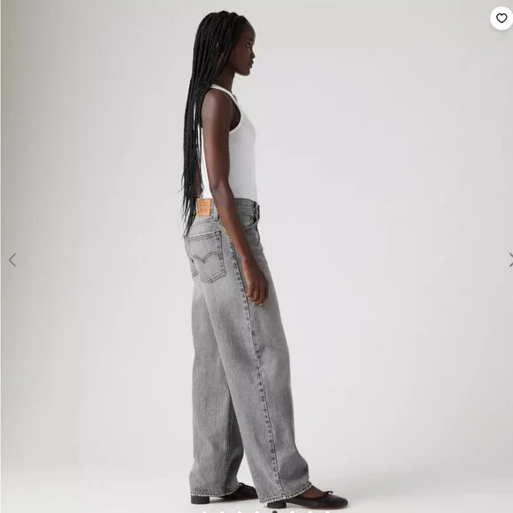 NWT Levi's Baggy Dad Women's Jeans - Chill at Home "Black" - Picture 4 of 6